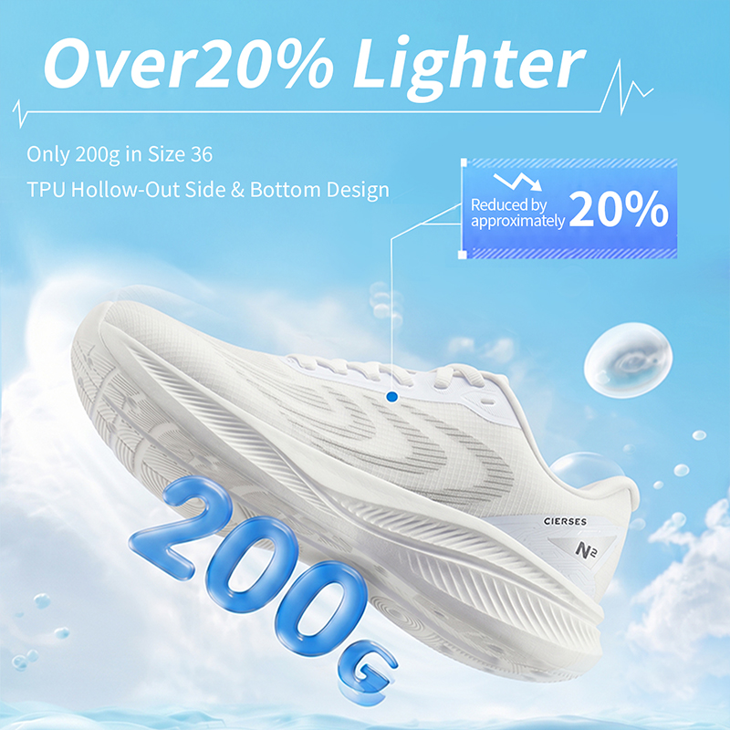 Reflective Night Running Shoes - CIERSES hardloopschoenen ademende heren lichtgewicht dames