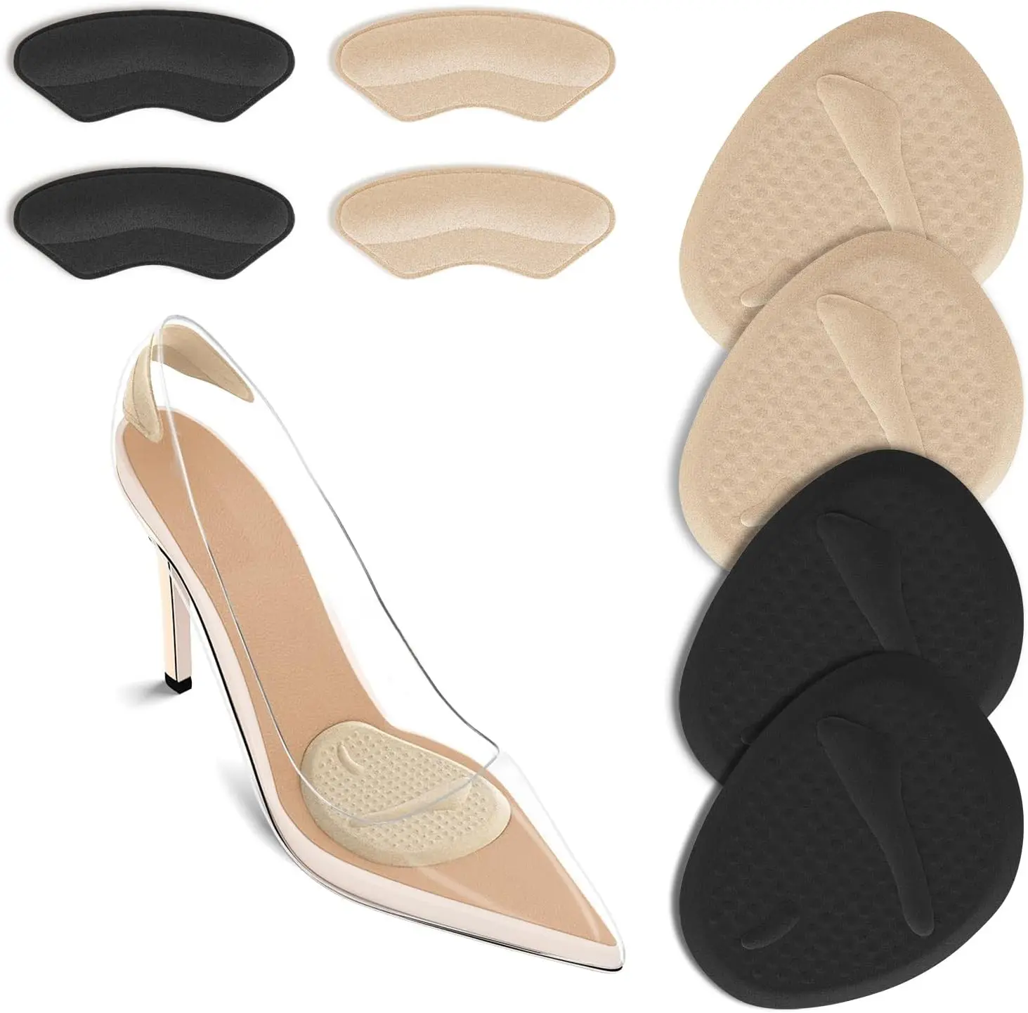 Women'S Shoes - 2 sets hielkussentjes, voetzoolkussentjes, middenvoetkussentjes, schoeninzetstukken