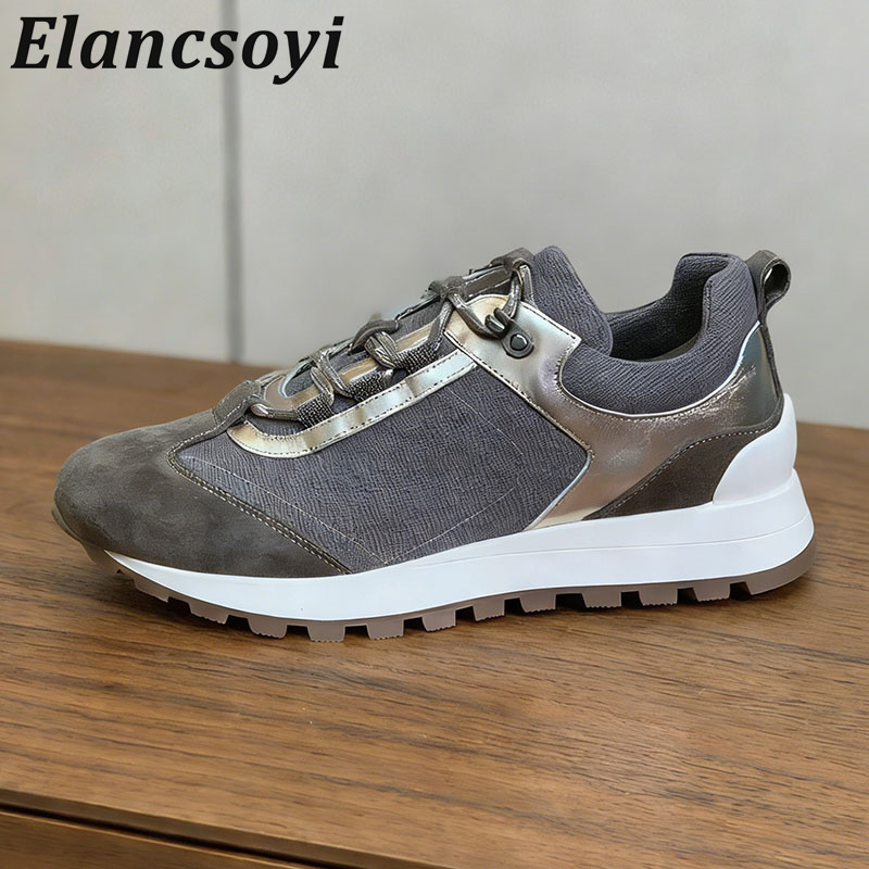Sneakers Dames Lace Up String  - Knit Fabric Lace Up Sneakers recensie en prijs
