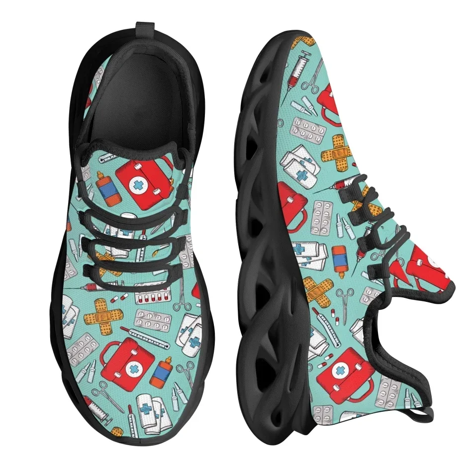 Op maat gemaakte rode medische - Knit Fabric Lace Up Sneakers recensie en prijs