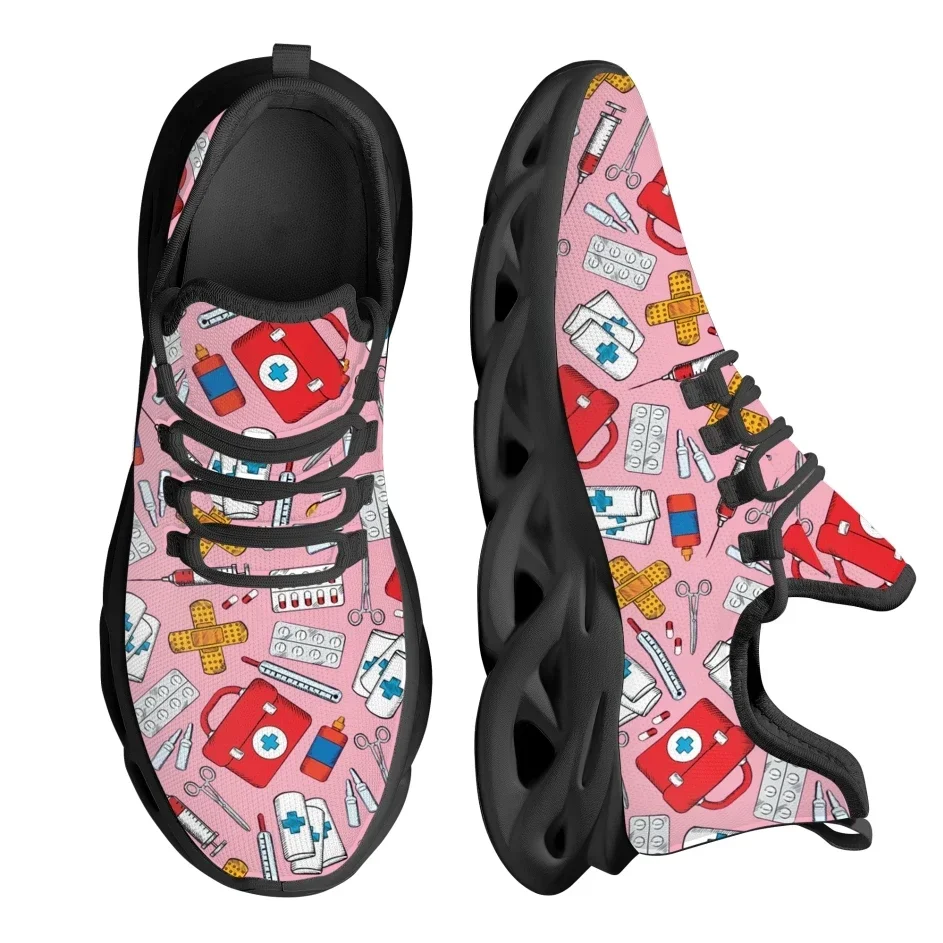 Op maat gemaakte rode medische - Knit Fabric Lace Up Sneakers recensie en prijs
