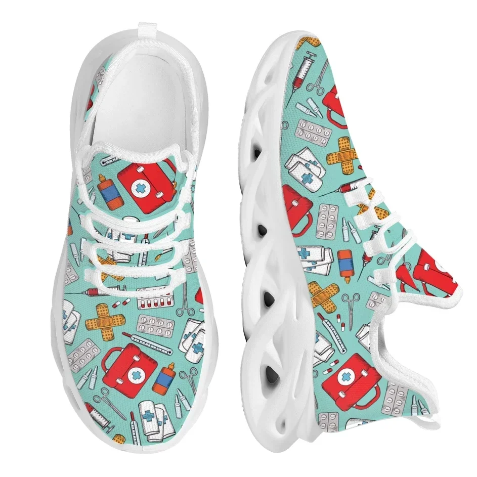 Op maat gemaakte rode medische - Knit Fabric Lace Up Sneakers recensie en prijs